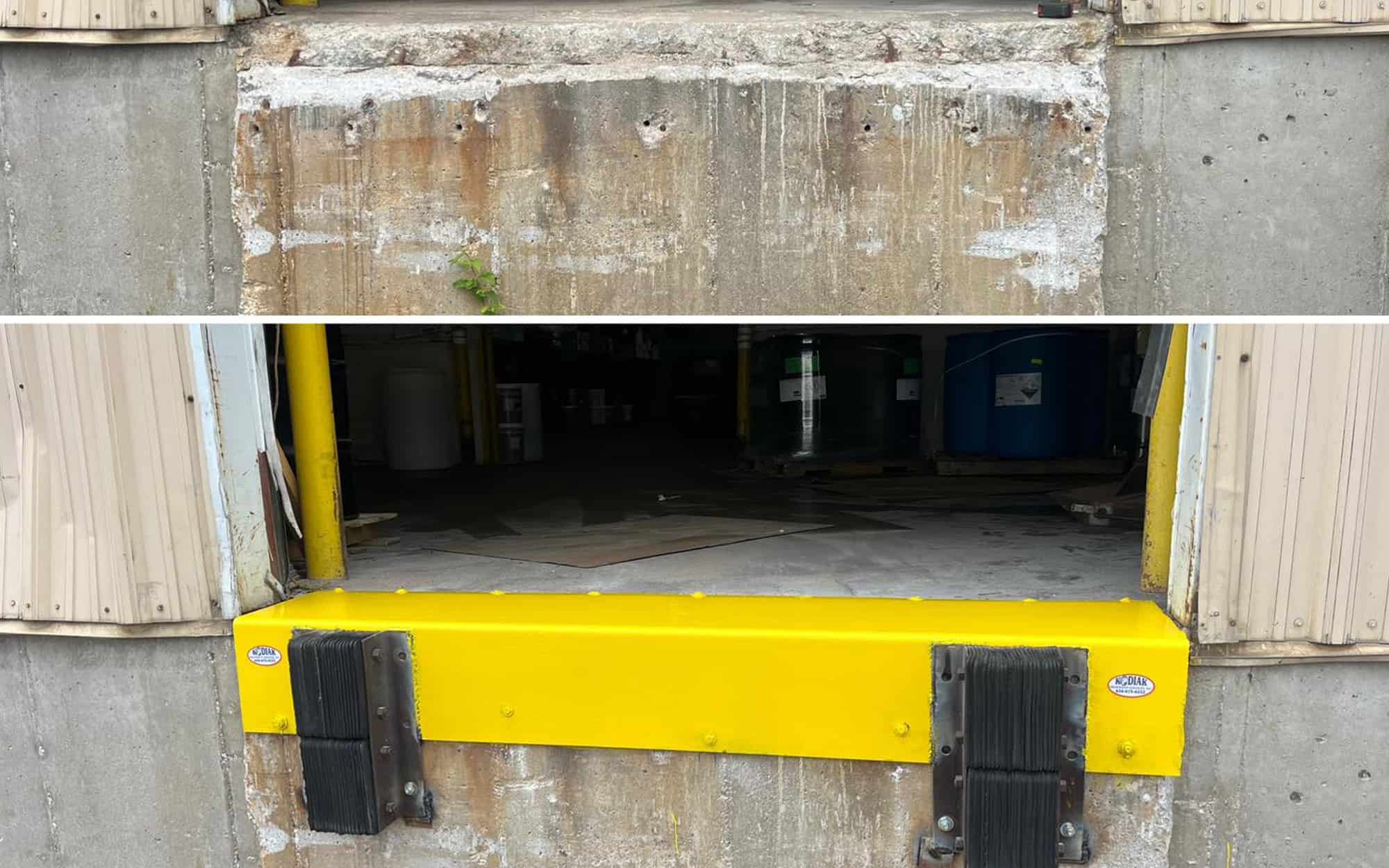 Safety barrier for construction equipment and site protection.