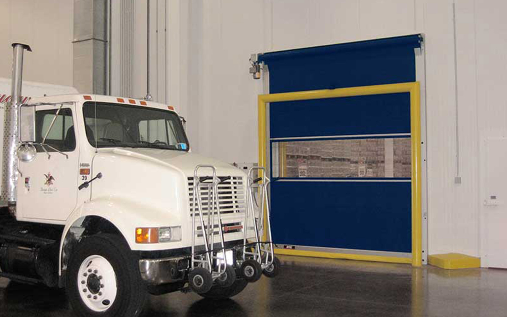 High-quality industrial roll-up door for commercial facilities at Kodiak Equipment Services.
