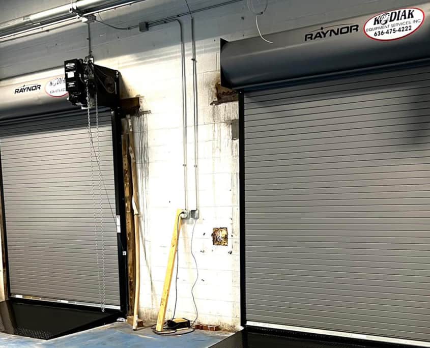 Garage door repair service at Kodiak Equipment in St Louis.